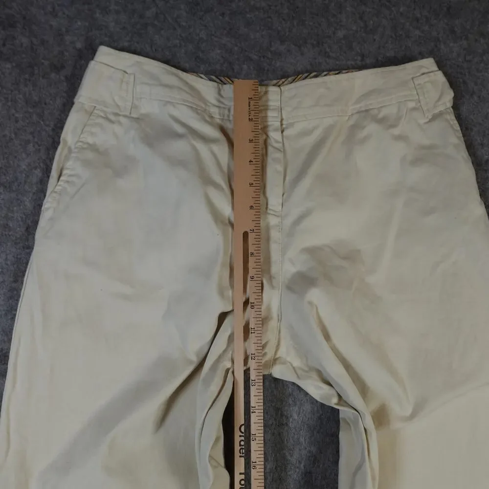 J.‎ Jill Pants Womens 14 Petite Chino Light Yellow Wide Leg Cotton High Rise